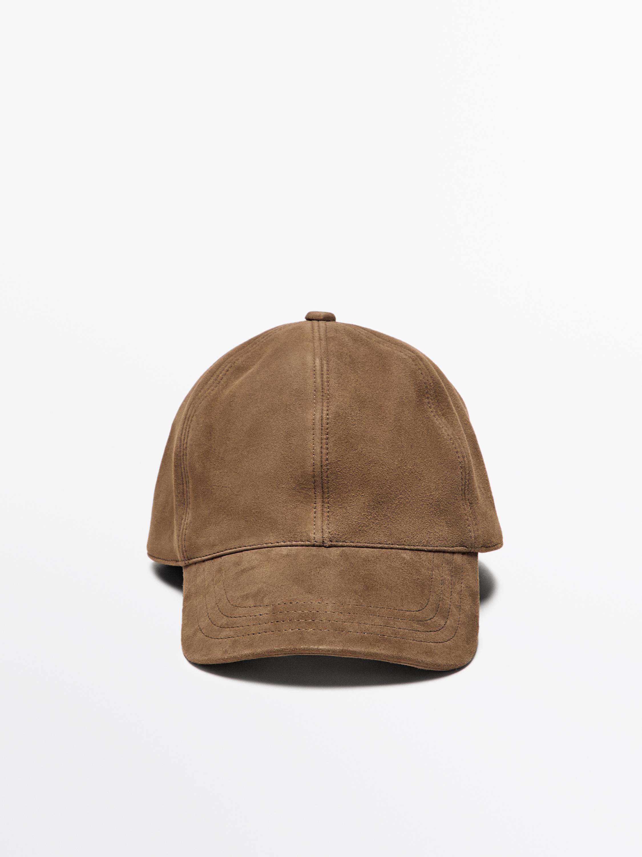 Suede leather cap